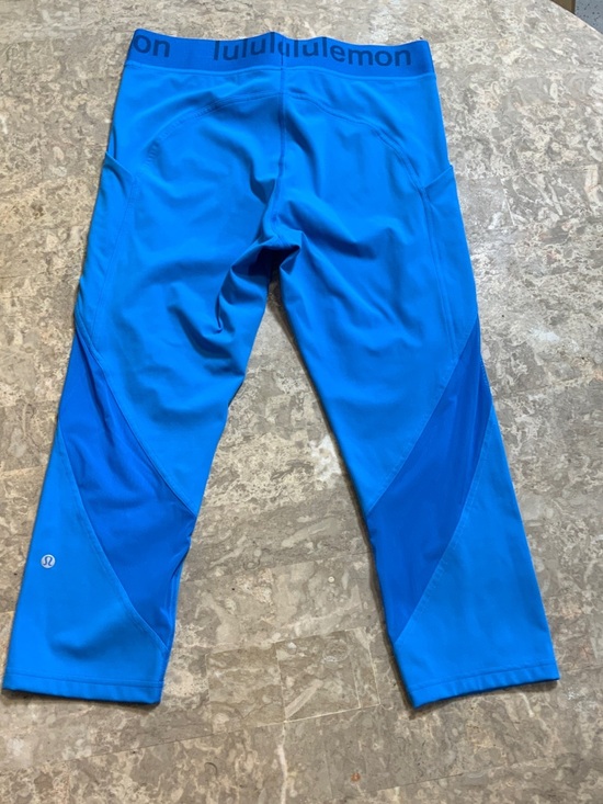 lululemon athletica Pants - Lululemon Electric Blue Cropped Athletic Leggings